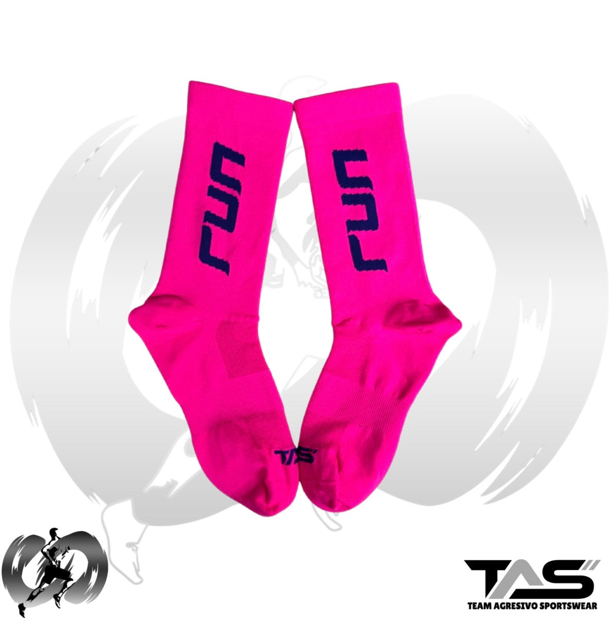 TAS Core Run Neon Mid Cut Compression Socks