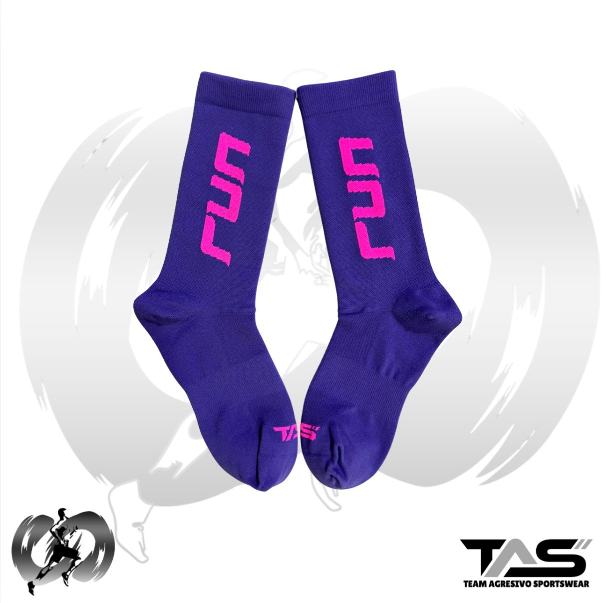 TAS Core Run Neon Mid Cut Compression Socks