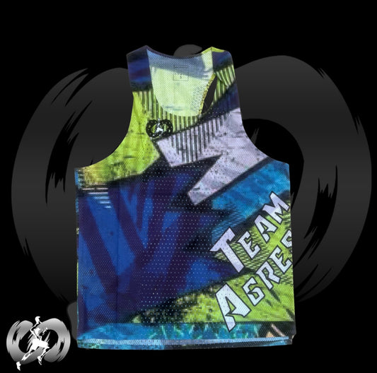 Camisilla Running Blue/Green - Men