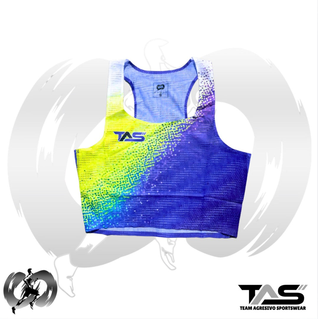 Purple Lime Women Running Crop Top