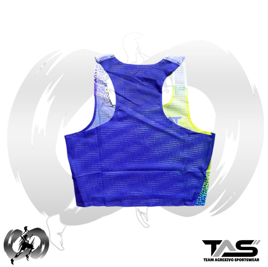 Purple Lime Women Running Crop Top